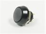 Ø12mm Metal Zn-Al 17mm Round Bezel IP65 Push Button Switch with Black Dome Button, 1N/O Momentary Operation and 2A-36VDC Rating [PBMZR171ATLE0]