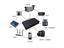 Micro DC-DC UPS Lithium-ion Battery Bank (8x1800ma Li-Ion) 100~240VAC / 50~60Hz, Max O/P PWR:100W, O/P: USB:5VDC @ 2.0A 10W, 9/12VDC @ 3.0A 36W, 19V@5.0A 95W {263x156x40} 0.7kg [RATEL 8100]
