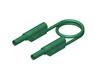 Safety Test Lead PVC Stackable 4mm Straight. Shrouded Plug to Straight. Shrouded Plug 2.5mm sq. 16A 1000VDC CATII 0,5M (934 087104) [MLS-WS 50/2,5 GREEN]