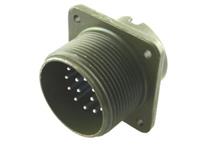 Circular Connector MIL-DTL-5015 Style Screw Lock Square Flange Panel Receptacle 17 Poles #16 Contacts Male Solder 13A 500VAC/700VDC (MS3102A20-29P)(97-3102A-20-29P) [XY3102A-20-29P]