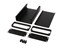 Extruded Aluminium Enclosure Black Anodized 120 x 78 x 27mm Metal End Plates [1455J1201BK]