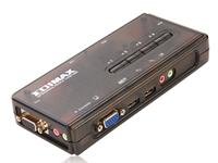 4 Port USB KVM Switch with (2048x1536 Max) Video Resolution, 350MHz Bandwidth, Plug and Play Functionality and USB Keyboard/Mouse Support [EDX EK-UAK4]