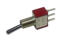 C & K Mini Toggle Switch SPDT ON - (ON) Vertical PCB Terminal 5A 120VAC /2A 250VAC [7108-SY-CQE]