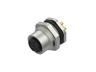 Circular Connector M12 B Code Female 5 Pole. Screw Lock Rear Panel Entry Front Fixing with 6mm x 1mm Ø PCB Contacts. PG9 - IP67 [PM12BF5R-P/9]