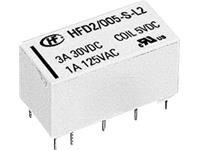 Sub Mini DIP Sealed 2 Coil Latching Low Power Relay Form 2C (2c/o) 24VDC 3840 ohm coil 2A 20VDC/1A 125VAC ( (3A@220VDC/250VAC Max.) [HFD2-024-S-L2-D]
