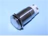 Ø19mm Vandal Resistant Push Button Switch Latching, Flat Button 1n/o - 1n/c 5A-250VAC -IP67- Stainless Steel - Screw Termination. [AVP19FW-L3S]