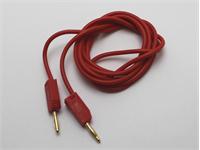 Test Lead Red 1m - PVC 0,5mm Square - 2mm Stackble 'Lantern' Banana Plugs 10A-30VAC/60VDC [XY-ML100/0,5E-RED]