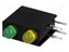LED Diffussed 3mm Bi-Level 90° 2-CLear Green+Yellow [L-710A8FG/1Y1GD]