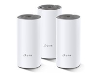 TP-LINK AC1200 Whole Home Mesh WiFi System 2.4GHz & 5GHz, 2 Ports 10/100Mbps WAN/LAN Ports, 1 PWR Port, 2 x Internal Dual Band Antennas Per Deco Unit, WPA-PSK/WPA2-PSK, 12V1A [TP-LINK DECOE4-3PACK]
