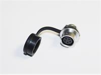 Female Circular Connector • Metal-Shielded with Push-Pull Snap Lock Panel-Mount Jam-Nut • 5 way • 180V 5A • IP67 [XY-CCM212-5S]