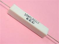 Wire Wound Cement Resistor • 10W • 0.82Ω • ±5% • Axial-L, Size 48x9.5x9.5mm [CRL10W 0R82 5%]