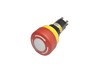 Emergency Push Button 25mm Round Rotary Release 1 N/O-N/C Plug 24V LED IP65 [PBME25TRP-L24-65]