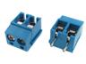 5mm Screw Clamp Terminal Block • 2 way • 17A - 250V • Straight Pins • Blue [CMM5-2E]