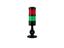 Industrial LED Tubular Econo Beacon Lamp 2 Layer Continuos Red/Green 24VDC NPN with Foldable Mounting Base 64mm Ø x 273mm with Flylead IP20 [CLX-MSL-201-BN-RG]
