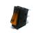Large Illuminated Rocker Switch • Form : SPST-1-0 • 16A-250 VAC • Solder Tag • 30x11mm • Orange Lens Flat Actuator • Marking : ON / OFF [RH110-F3ABO]
