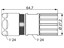 Circular Connector M23 Signal Cable, Housing without Insert Female Thread. Cable Clamp OD 3-7mm [7106400000]