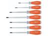 Insulated Screwdriver Set 7PC 1500VDC ( F3.0X75mm - F4.0x100mm - F5.5x125mm - F6.5x150mm), (PH1x125mm - PH2x125mm), (TD2x125mm), Magnetic Tips [MAJ KTK0407S]