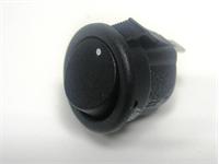 Round Rocker Switch • Form : SPDT-1-1 • 3A-250 VAC • Solder Tag • Ø15mm • Black Round Actuator • Marking : • [MR5120-R6BB]