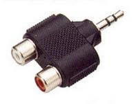Adaptor 3.5mm Stereo Plug to 2 x RCA Socket [ADPT3,5STPLX2RCAS]