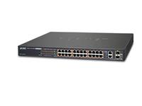 Planet 24 Port 10/100TX 802.3at PoE + 2 Port Gigabit TP/SFP Combo Web Smart Ethernet Switch Managed [FGSW-2624HPS]