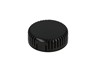 ABS Plastic Miniature Enclosure - Snap-Fit / Wall-mount Round 60x20mm Vented IP30 - Black [1551V12BK]