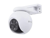 EZVIZ Smart Home WiFi Camera PAN & Tilt 4MP Triple-Lens 2.8mm~ 6mm~12mm 2K+, 30m Night Vision, 3D DNR, WDR, AI-Powered Human/Shape Detection, Two-Way Talk, 12×Zoom, Siren/Strobe Light, Auto Zoom, H2.65, 360° Panoramic View, 12V1.5A, IP67 [EZVIZ CS-H80F-R100-8G444WKFL]