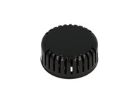 ABS Plastic Miniature Enclosure - Snap-Fit / Wall-Mount Round 45x20mm Vented IP30 - Black [1551V11BK]