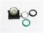 Push Button Actuator Illuminated Latching • Green Raised Lens • Metallic Silver 30mm Bezel [P302LGS]