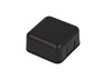 ABS Plastic Miniature Enclosure - Snap-Fit / Wall-Mount 40x40x20mm Unvented IP30 - Black [1551SNAP1BK]