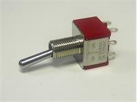 Miniature Toggle Switch • Form : DPDT-1-0-1 • 5A-120 VAC • Solder-Lug • Standard-Lever Actuator [8012]