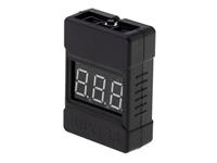 DRN-Dual Function Battery Power Monitor with LED Display and Buzzer with Housing. Alarm Threshold: 0.5V ~ 4.5V [HKD 1-8S 2IN1 BATT MONITOR+CASE]