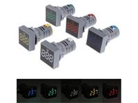 22mm Cutout Square Digital Green LED AC Voltmeter 60-500V. Model AD16-22AVMS. 47.5*27.5*29.5mm [DPM 22MM SQ AC PANEL MET GRN V2]