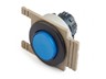 Push Button Actuator Non-Illuminated Momentary • Blue Raised Button • Black 35mm Flush Bezel [PB352MB]