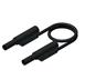 Safety Test Lead PVC Stackable 4mm Straight. Shrouded Plug to Straight. Shrouded Plug 2.5mm sq. 16A 1000VDC CATII 0,5M (934 087100) [MLS-WS 50/2,5 BLACK]