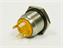 Ø16mm Vandal Proof Stainless Steel IP65 Push Button and Orange 12V LED Dot Illuminated Switch with 1N/O Momentary Operation and 2A-36VDC Rating [AVP16F-M1SDO12]