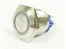 Ø25mm Vandal Proof Stainless Steel IP67 Push Button and Red 220V LED Ring Illuminated Switch with 1N/O 1N/C Latch Operation and 5A-250VAC Rating [AVP25F-L3SCR220]