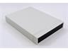 Instrument Enclosure • Polystyrene Plastic • with Aluminium End Panels • 280x200x40mm • Grey enclosure Black Panel [1598HSGYPBK]