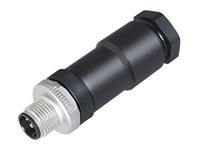 Circular Connector Power M12 A COD Cable Male Striaght. 5 Pole Screw Termination for Max 1,5mm sq. Wire Cable Entry 8-10mm 8A/2A-125V IP67 [99-0437-19-05]