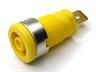 4mm Panel Mount Banana Socket with Built-In Safety in Yellow [SEB2620-F6,3 YL]