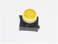 Push Button Actuator Illuminated Momentary • Yellow Raised Lens • Yellow 30mm Bezel [P302MYY]