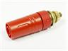 4mm Gold Plated Panel Mount Banana Socket in Red [SAB2600G RED]