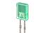 2 x 5mm Rectangular LED Lamp • Green - IV= 5mcd • Green Diffused Lens [L-113GDT]