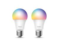 TP-LINK Tapo Smart WiFi Light Bulb Multicolour E27 8.3W, Colour Temp Range: 2500-6500K, 806 Lumens, Dimmable via APP & Voice Only, WiFi Frequency:2.4GHz IEEE 802.11b/g/n , 15000 Switching Cycles, Light Beam Angle 220°, Lifetime:25000 HRS,220~240VAC [TP-LINK TAPO L530E-2PACK]