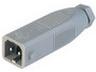 Inline Cable Plug • with strain relief and Coding Fin • 2 way • Grey [STAS200]
