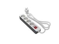 Multiplug Adaptor 4Way 4X16A Schuko Sockets to 16A Schuko Plug, 2M Cord White, IP20 [MULTIPLUG CM07]