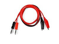 2X Banana Plugs to 2X Croc Clips In Red and Black On 1,2MT Flex Wire [BMT 2X BANANA PLUGS-2XCROC22 SET]