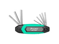 Folding Type Hex Key Set (Metric) 1.5-8mm (1.5/2.0/2.5/3.0/4.0/ 5.0/6.0/8.0 mm) Tool Size: 113x32x39mm [PRK HW-122M]