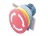 Push Button Emergency Actuator Switch Non-Illuminated Latching • Red Mushroom Button • Black 35mm Bezel [PBME357TR]