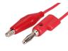 BANANA PLG TO CROC22 1M MOULDED LEAD RED [BANANA PLG-CROC22 RD]