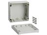 ABS Enclosure 120 x 120 x 60mm Grey Watertight IP66 Recessed Lid for Membrane or Keypad for Indoor Use [1555NGY]